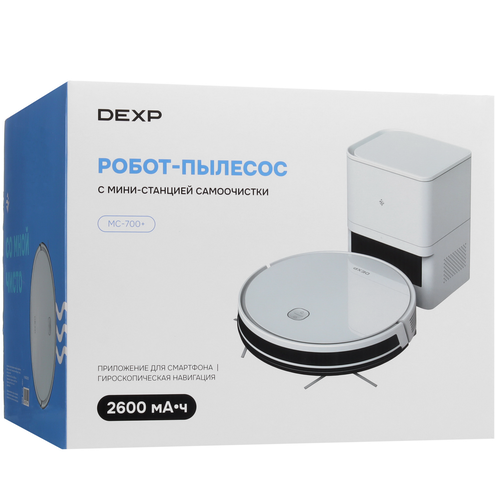 Купить Робот-пылесос DEXP MC-700+ белый  9089236. Характеристики, отзывы и цены в Донецке