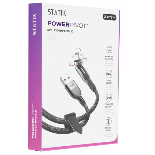 Купить Кабель круглый STATIK Lightning 8-pin - USB 2.0 Type-A черный 1 м  9240652. Характеристики, отзывы и цены в Донецке