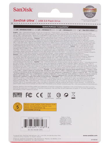 Купить Память USB Flash 128 ГБ SanDisk Ultra [SDCZ48-128G-U46]  1037937. Характеристики, отзывы и цены в Донецке