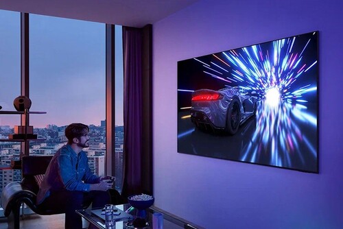Купить 77" (195 см) Телевизор Samsung QE77S95FAUXRU черный  5622939. Характеристики, отзывы и цены в Донецке