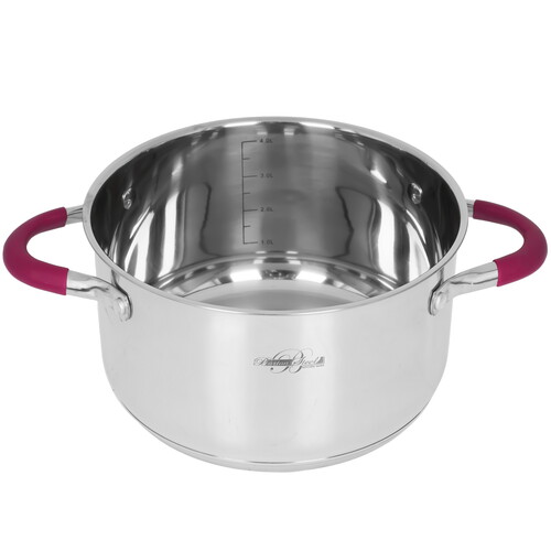 Купить Кастрюля BS 2217-22/ 2 4.5 л 22 см серебристый  9151736. Характеристики, отзывы и цены в Донецке