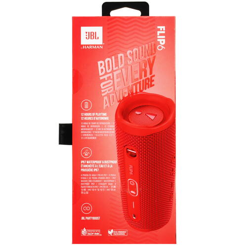 Купить Портативная колонка JBL Flip 6, красный  5007424. Характеристики, отзывы и цены в Донецке