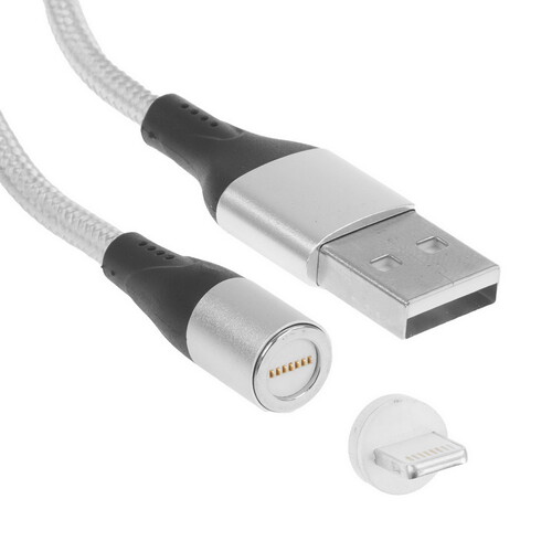 Купить Кабель круглый JETACCESS Lightning 8-pin - USB 2.0 Type-A серебристый 2 м  5617829. Характеристики, отзывы и цены в Донецке
