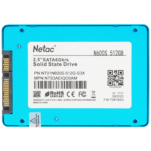 Купить 512 ГБ 2.5" SATA накопитель Netac N600S [NT01N600S-512G-S3X]  4715954. Характеристики, отзывы и цены в Донецке