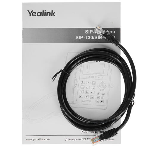 Купить Телефон VoIP Yealink SIP-T30P (без БП) черный  4806415. Характеристики, отзывы и цены в Донецке