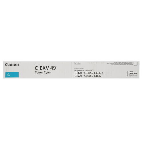 Купить Картридж лазерный Canon C-EXV49C голубой  7945236. Характеристики, отзывы и цены в Донецке