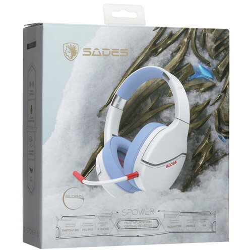 Купить Проводные наушники Sades SA-725 Spower белый 2024  5609820. Характеристики, отзывы и цены в Донецке