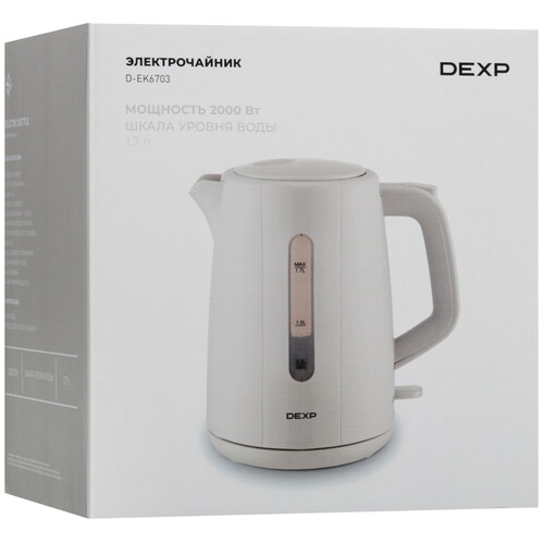 Купить Электрочайник DEXP D-EK6703 бежевый  9132355. Характеристики, отзывы и цены в Донецке