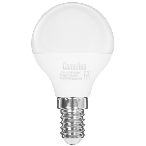 Купить Лампа светодиодная Camelion LED E14/G45/8w/845  5643000. Характеристики, отзывы и цены в Донецке