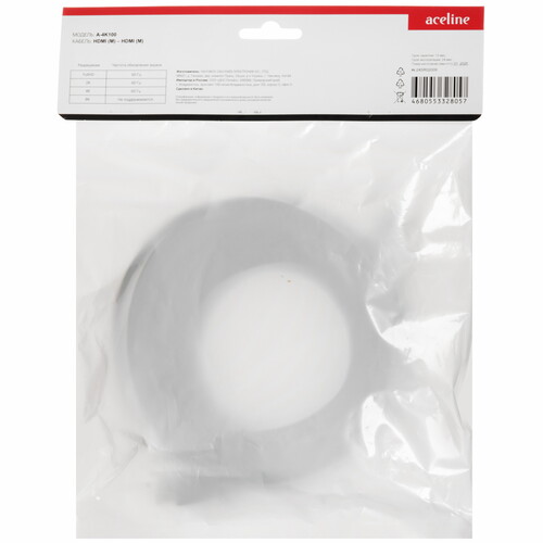 Купить Кабель  Aceline HDMI - HDMI, 10 м  9155099. Характеристики, отзывы и цены в Донецке