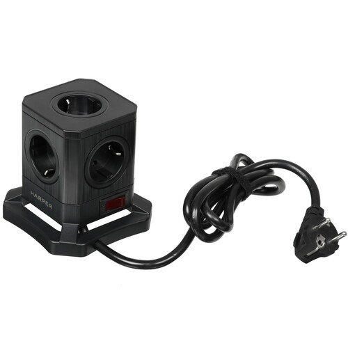 Купить Сетевой фильтр Harper UCH-715 Black черный  9291021. Характеристики, отзывы и цены в Донецке