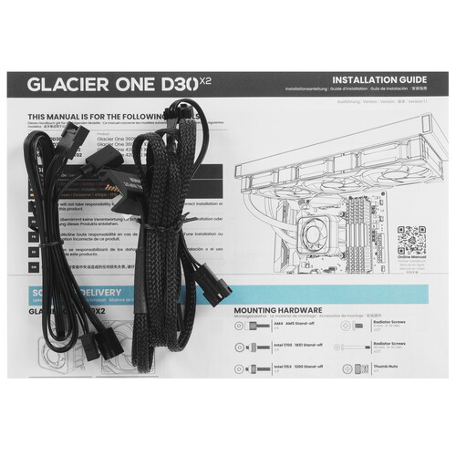 Купить Система охлаждения Phanteks Glacier One 360D30 X2 черная  9284816. Характеристики, отзывы и цены в Донецке