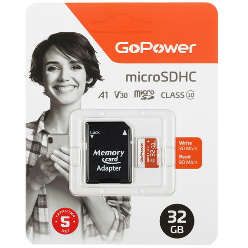 Купить Карта памяти GoPower microSDHC 32 ГБ [00-00025679]  5485567. Характеристики, отзывы и цены в Донецке