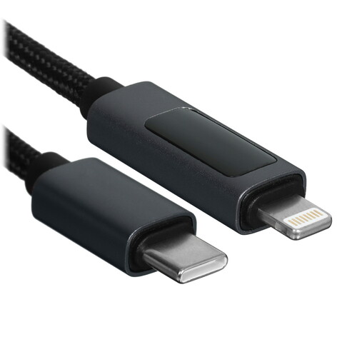 Купить Кабель круглый Hoco Lightning 8-pin - USB Type-C черный 1 м  5635331. Характеристики, отзывы и цены в Донецке