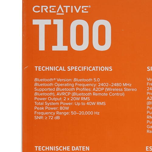 Купить Колонки Creative T100 черный  4837029. Характеристики, отзывы и цены в Донецке