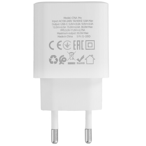 Купить Сетевое зарядное устройство Hoco C76A Pro белый  5636748. Характеристики, отзывы и цены в Донецке