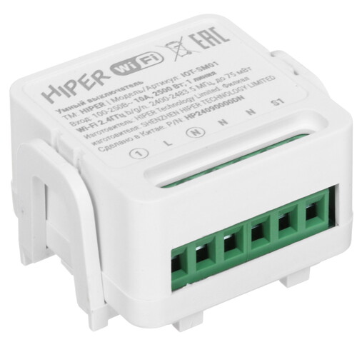 Купить Умное реле HIPER IoT Switch IOT-SM01  5491799. Характеристики, отзывы и цены в Донецке