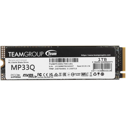 Купить 1000 ГБ M.2 NVMe накопитель TEAMGROUP MP33Q [TM8FF2001T0C101]  5438525. Характеристики, отзывы и цены в Донецке