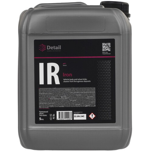 Купить Очиститель дисков Detail IR "Iron" [5 л, канистра]  5612043. Характеристики, отзывы и цены в Донецке