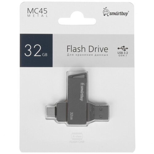 Купить Память OTG USB Flash 32 ГБ Smartbuy MC45 [SB32GBMC45]  5637540. Характеристики, отзывы и цены в Донецке