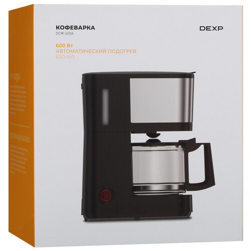 Купить Кофеварка капельная DEXP DCM-600A черный  9982479. Характеристики, отзывы и цены в Донецке