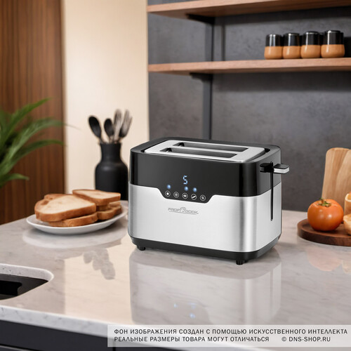 Купить Тостер ProfiCook PC-TA 1170 серебристый  8165193. Характеристики, отзывы и цены в Донецке