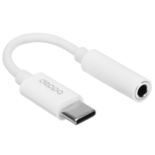 Купить Кабель   Deppa USB Type-C - jack 3.5 мм белый  5625739. Характеристики, отзывы и цены в Донецке