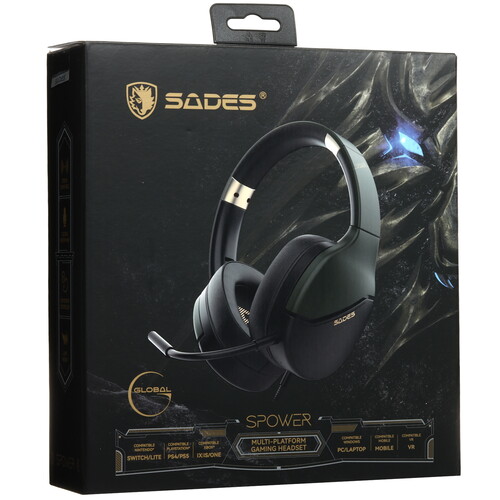 Купить Проводные наушники Sades SA-725 Spower зеленый 2024  5609818. Характеристики, отзывы и цены в Донецке