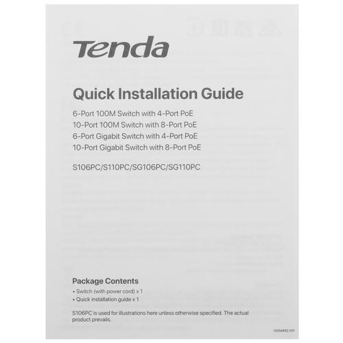 Купить Коммутатор Tenda S106PC  9114619. Характеристики, отзывы и цены в Донецке