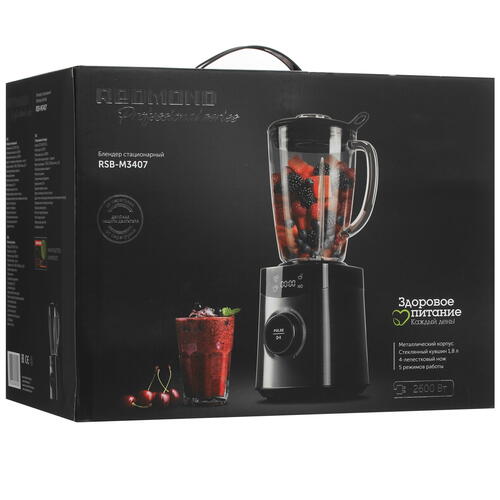 Купить Блендер стационарный Redmond RSB-M3407 черный  9988229. Характеристики, отзывы и цены в Донецке