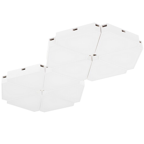 Купить Светильник настенно-потолочный Home Ideas Треугольники (12 модулей) белый/белый  9178379. Характеристики, отзывы и цены в Донецке