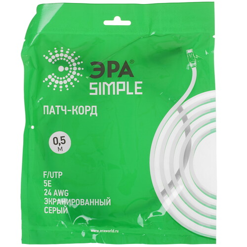 Купить Патч-корд ЭРА PC-0.5F-A  9208666. Характеристики, отзывы и цены в Донецке