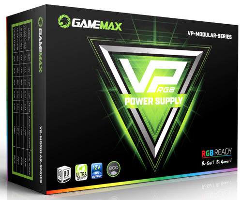 Купить Блок питания GameMax VP-800 Modular RGB  черный  5370875. Характеристики, отзывы и цены в Донецке