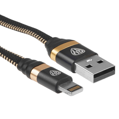 Купить Кабель плоский BY Lightning 8-pin - USB 2.0 Type-A черный 1 м  5482281. Характеристики, отзывы и цены в Донецке