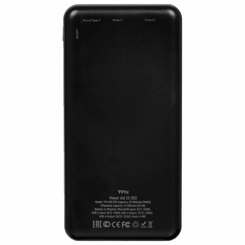 Купить Портативный аккумулятор TFN PowerAid черный  5000388. Характеристики, отзывы и цены в Донецке