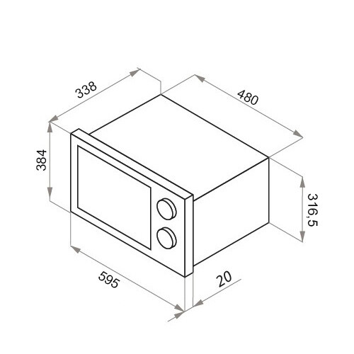 Купить Встраиваемая микроволновая печь HOMSair MOB201S серебристый  8160943. Характеристики, отзывы и цены в Донецке