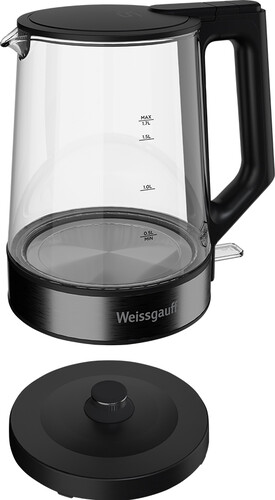 Купить Электрочайник Weissgauff WK 1700 EcoGlass Nero черный  9259481. Характеристики, отзывы и цены в Донецке