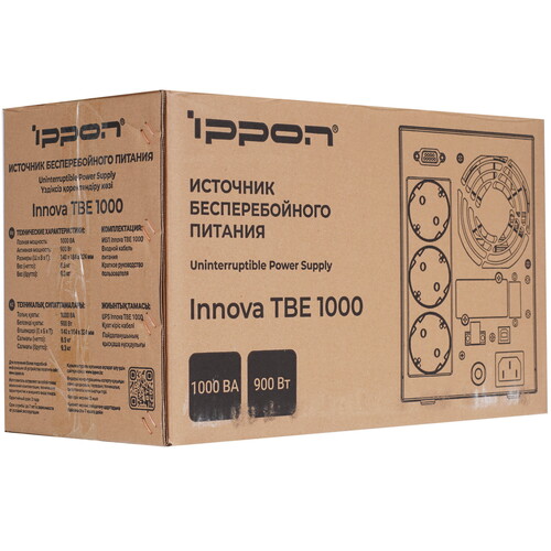 Купить ИБП Ippon Innova TBE 1000  9233338. Характеристики, отзывы и цены в Донецке