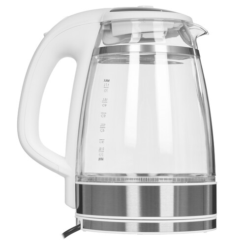 Купить Электрочайник Hyundai HYK-G3506 белый  9228382. Характеристики, отзывы и цены в Донецке