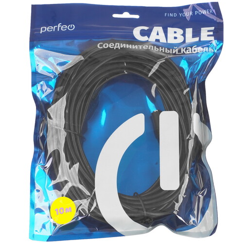 Купить Кабель   Perfeo jack 3.5 мм - jack 3.5 мм черный  5620269. Характеристики, отзывы и цены в Донецке