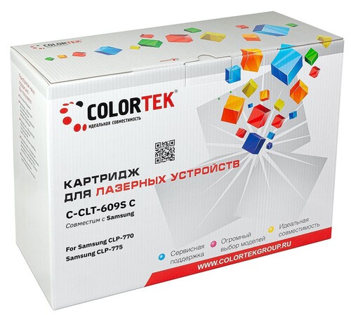 Купить Картридж лазерный Colortek C-CLT-609S голубой  9129924. Характеристики, отзывы и цены в Донецке
