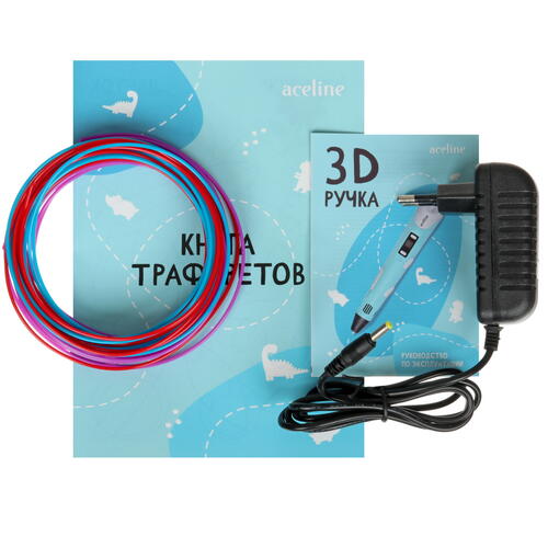 Купить 3D-ручка с пластиком Aceline RP101B  голубой  9044531. Характеристики, отзывы и цены в Донецке