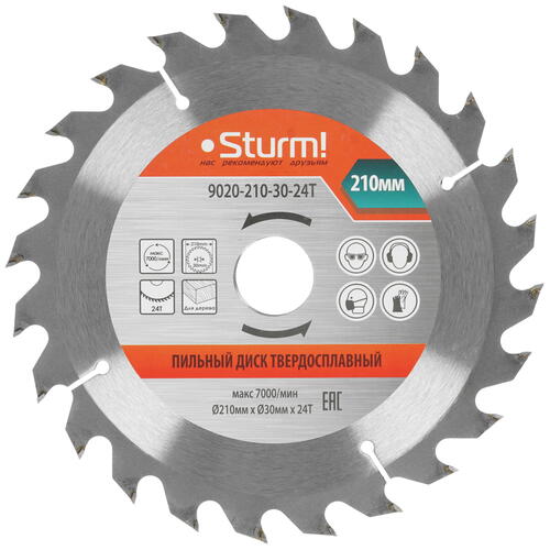 Купить Диск пильный Sturm! 9020-210x30x24T  1287311. Характеристики, отзывы и цены в Донецке