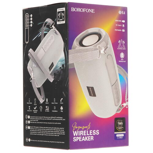 Купить Портативная колонка Borofone BR4 Horizon, серый  5371160. Характеристики, отзывы и цены в Донецке