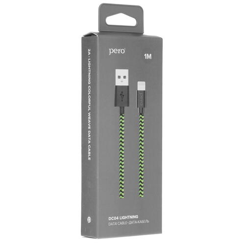 Купить Кабель круглый PERO Lightning 8-pin - USB 2.0 Type-A зеленый 1 м  5048596. Характеристики, отзывы и цены в Донецке