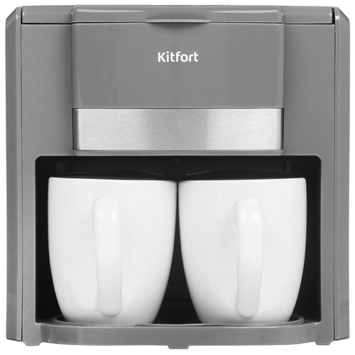 Купить Кофеварка капельная Kitfort КТ-7302 серый  9086221. Характеристики, отзывы и цены в Донецке