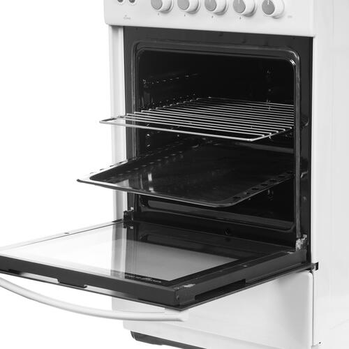 Купить Комбинированная плита Flama FK 1425 W белый  9973270. Характеристики, отзывы и цены в Донецке
