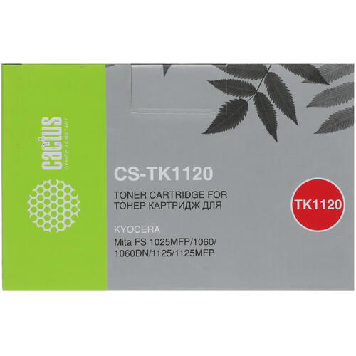 Купить Картридж лазерный Cactus CS-TK1120BK черный, с чипом  7936899. Характеристики, отзывы и цены в Донецке