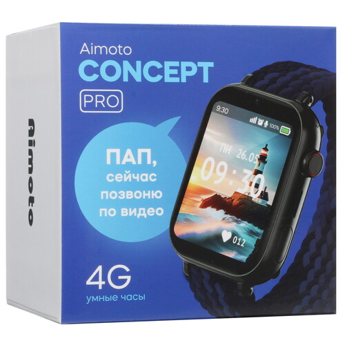 Купить Детские часы Кнопка Жизни Aimoto Concept Pro 4G черный  5437748. Характеристики, отзывы и цены в Донецке