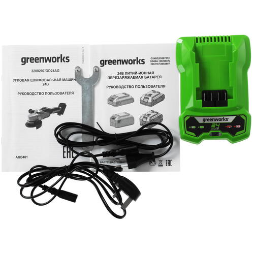 Купить Углошлифовальная машина (УШМ) Greenworks GD24AG 24V  5346973. Характеристики, отзывы и цены в Донецке